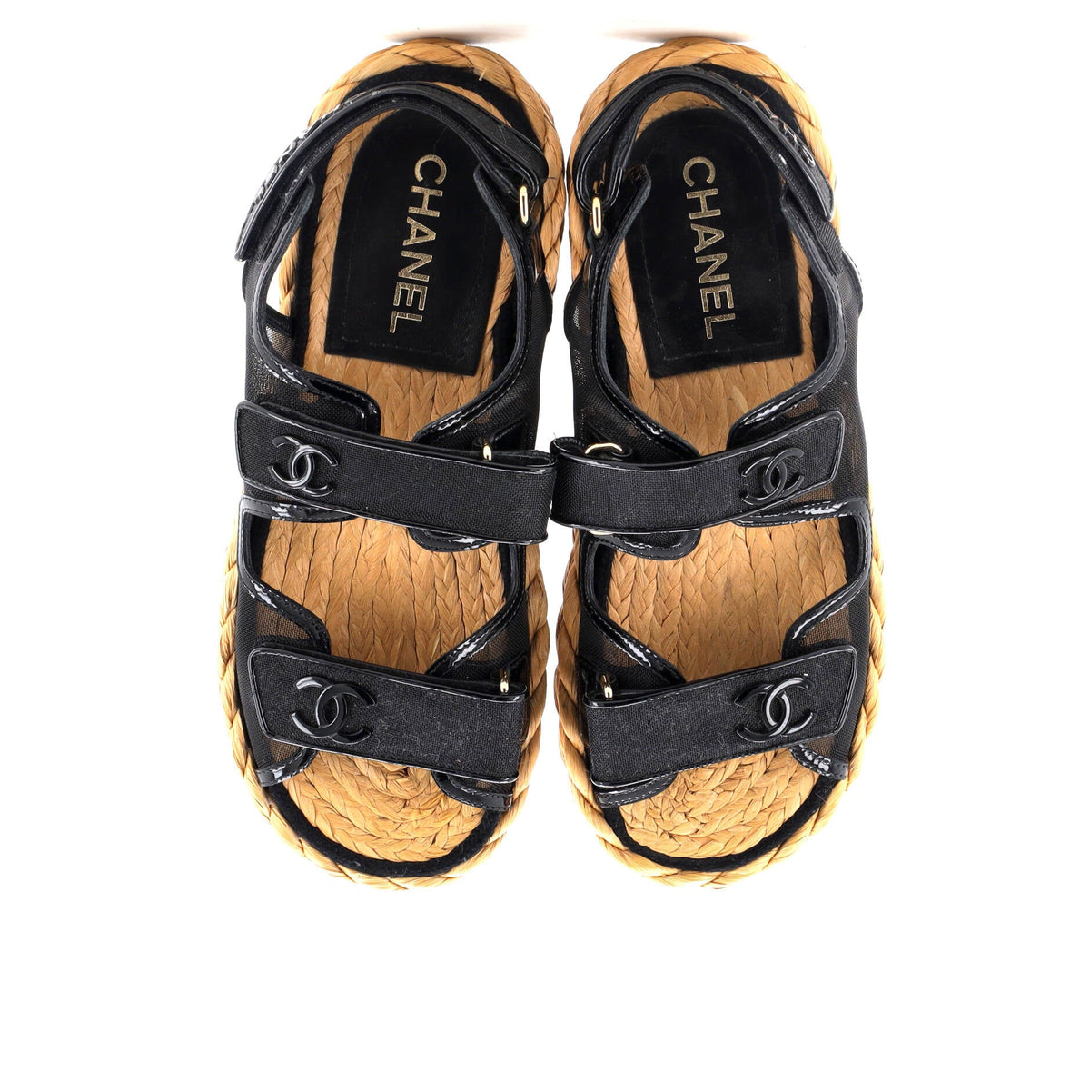 Women's Velcro Espadrille Dad Sandals Mesh