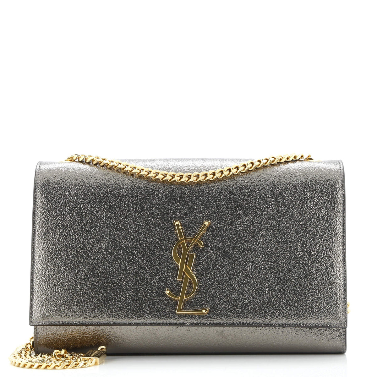 Classic Monogram Crossbody Bag Metallic Leather Medium