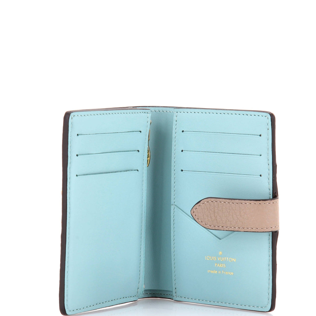 LV Vertical Wallet Taurillion Leather Compact