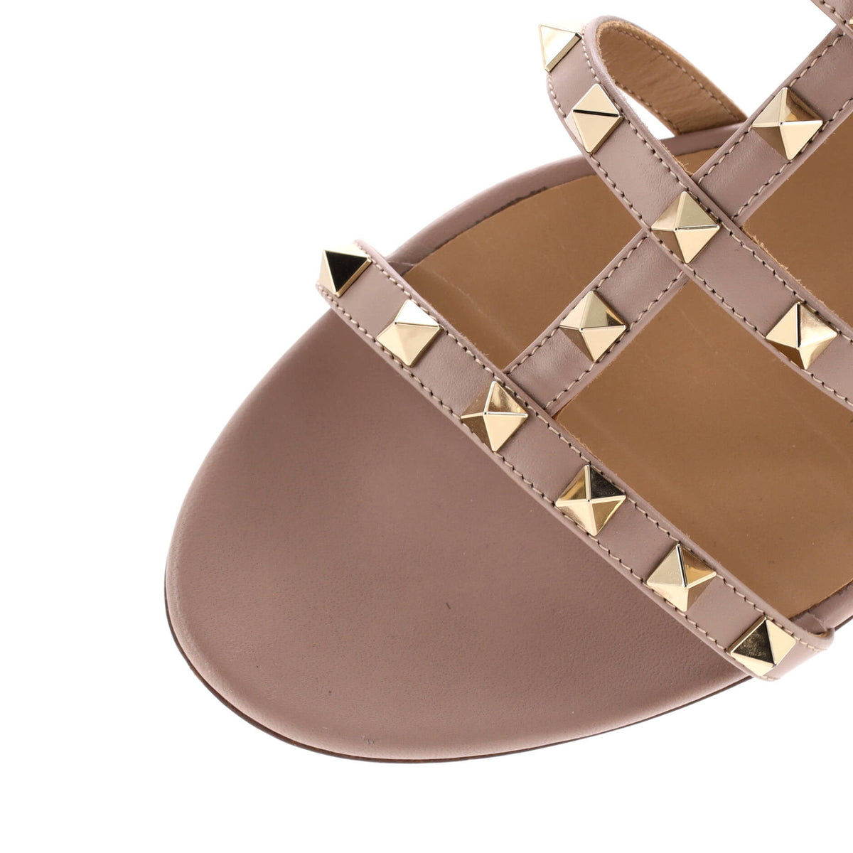 Women's Multi Strap Rockstud Flat Sandals Leather