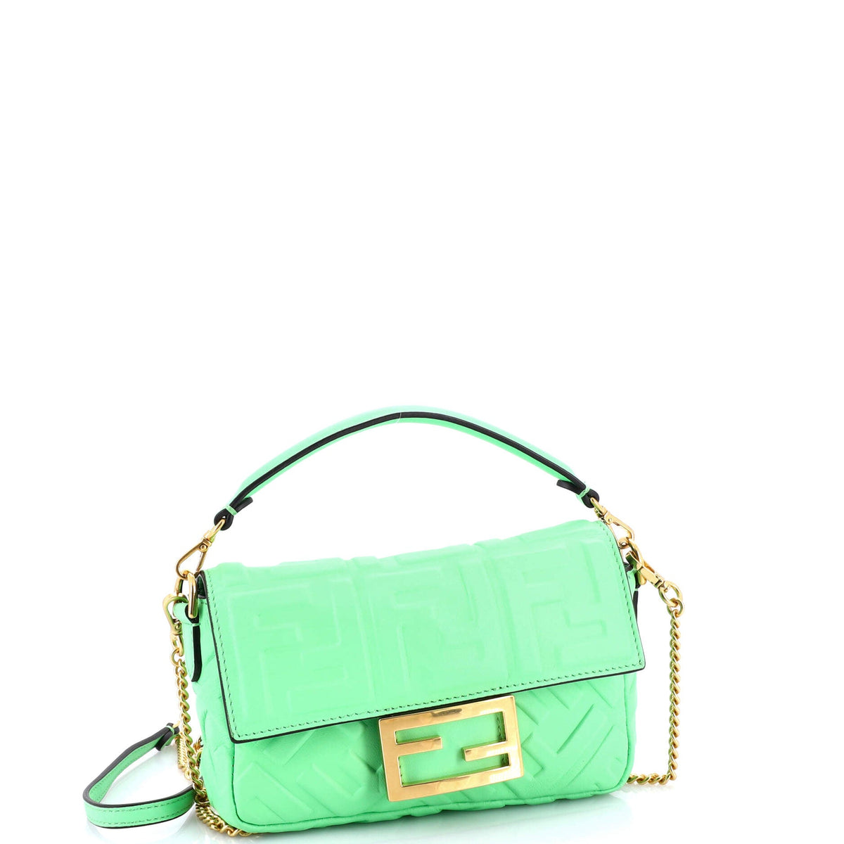 Baguette NM Bag Zucca Embossed Leather Mini