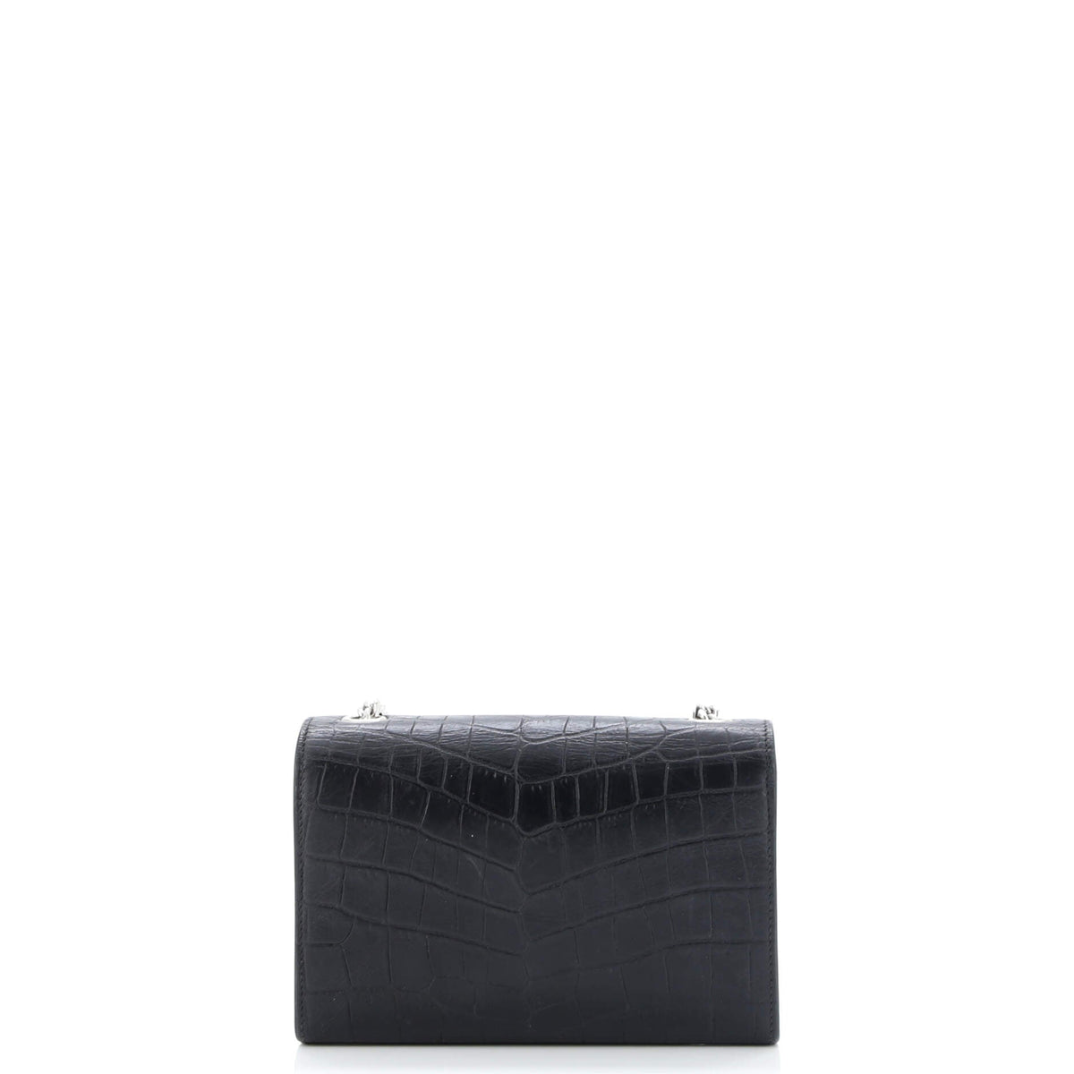 Classic Monogram Tassel Crossbody Bag Crocodile Embossed Leather Small