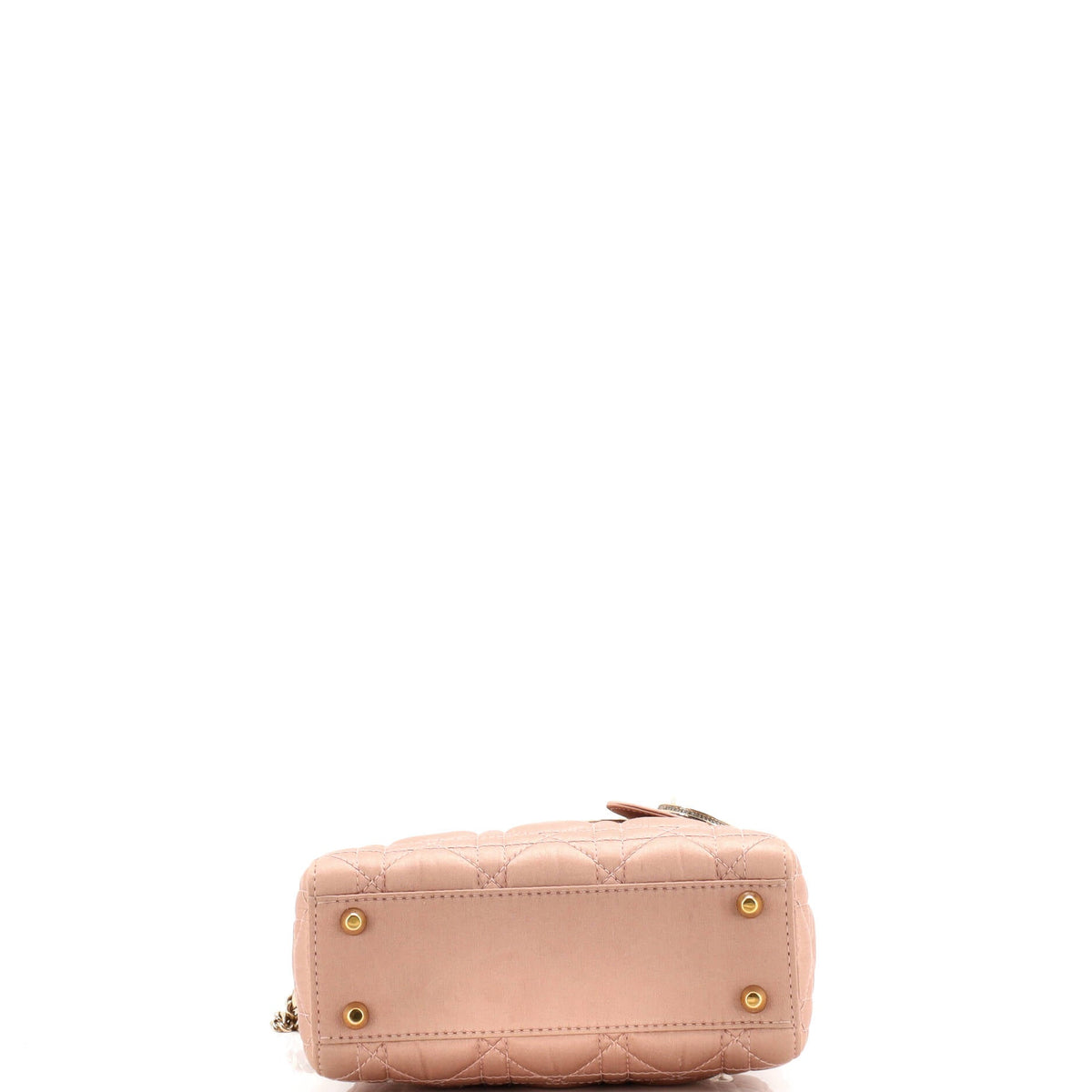 Lady Dior Bag Cannage Quilt Satin with Crystal Charms Mini