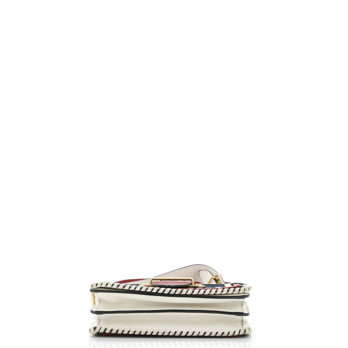 Cahier Crossbody Bag Embellished Denim and Leather Small
