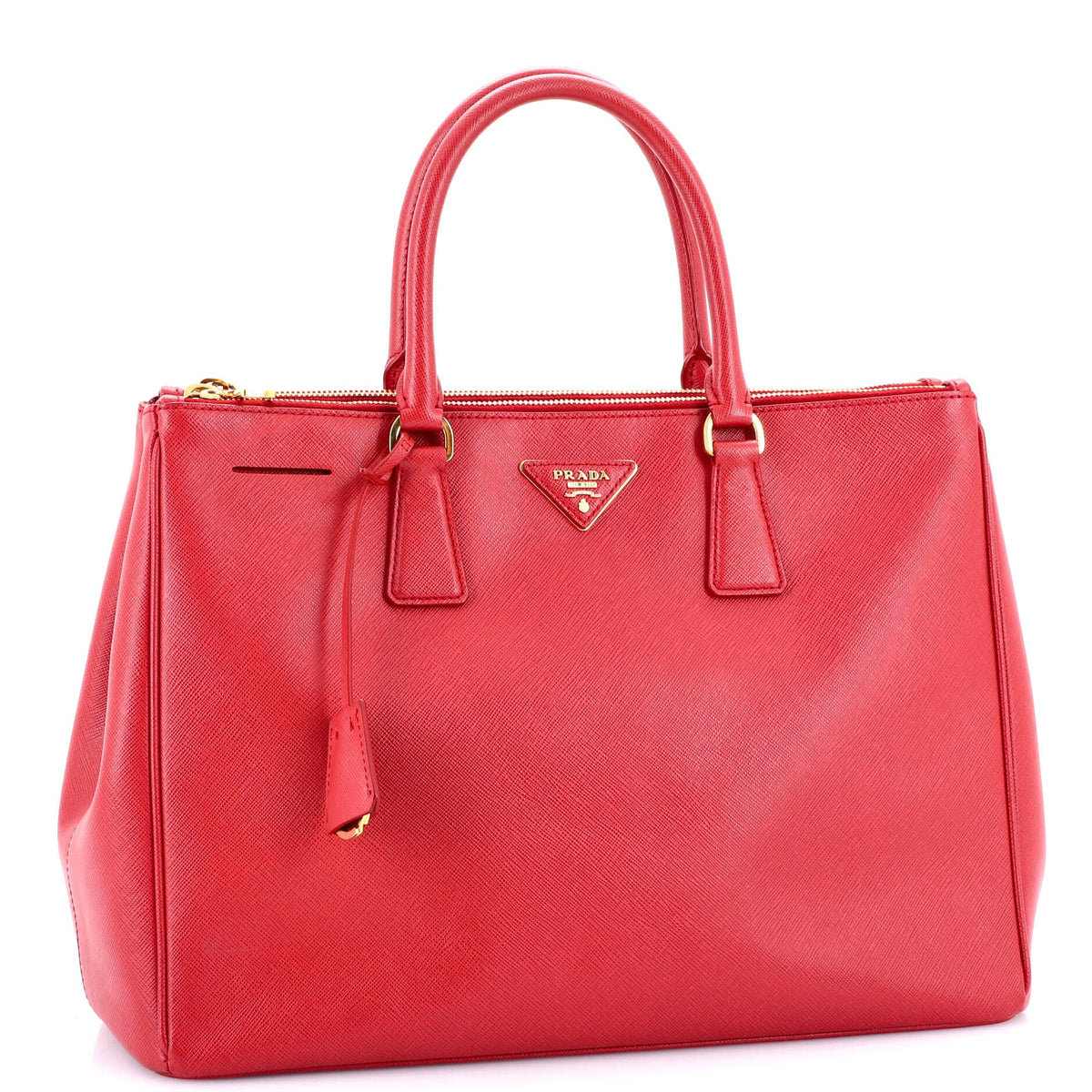 Double Zip Lux Tote Saffiano Leather Medium