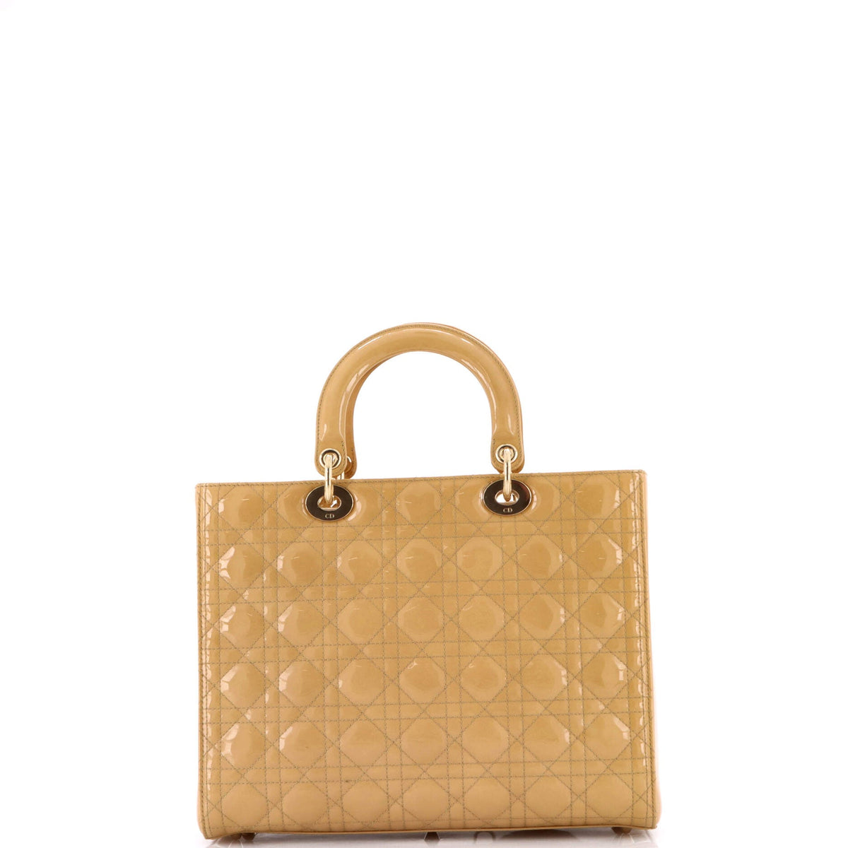 Lady Dior Bag Cannage Quilt Patent Large