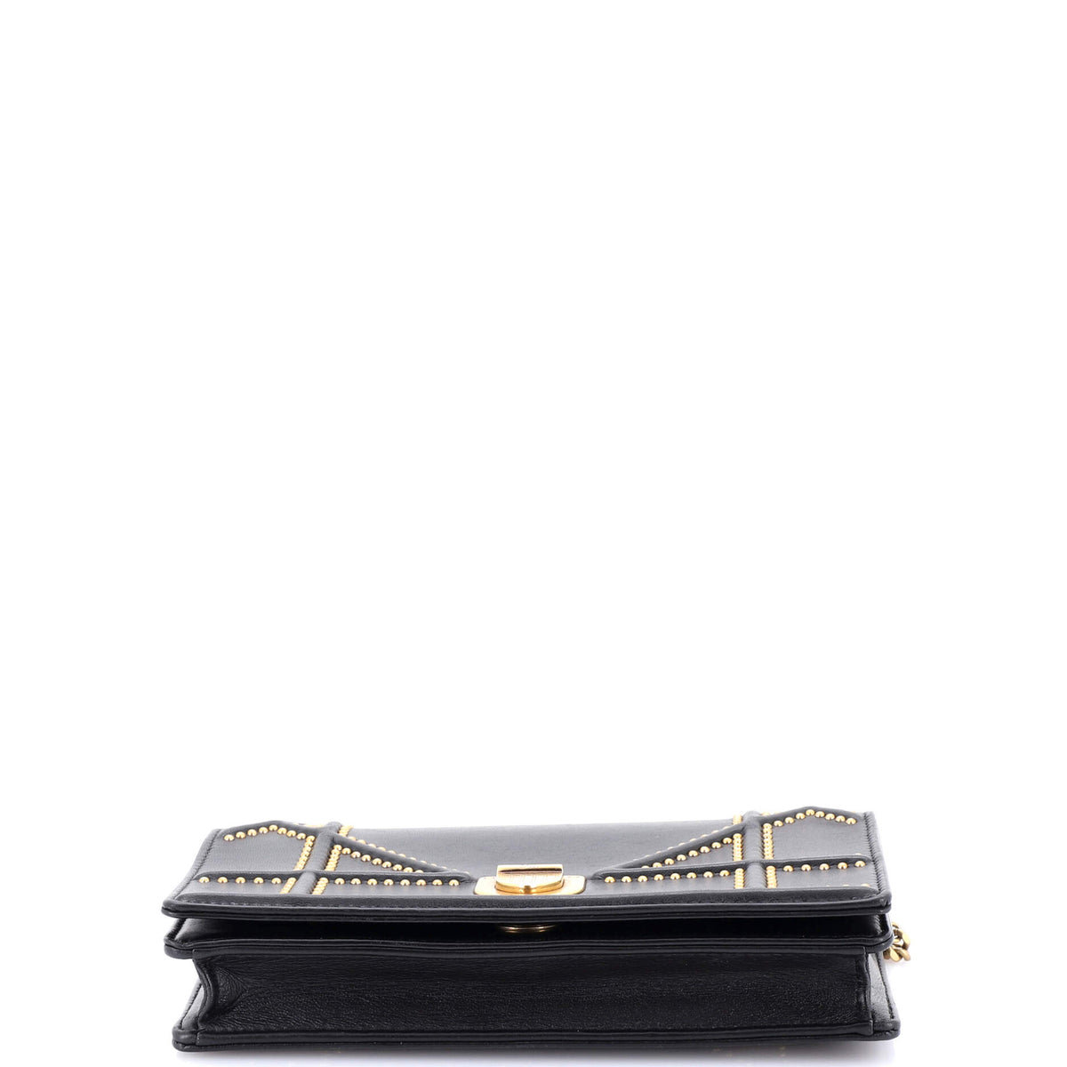Diorama Wallet on Chain Studded Leather