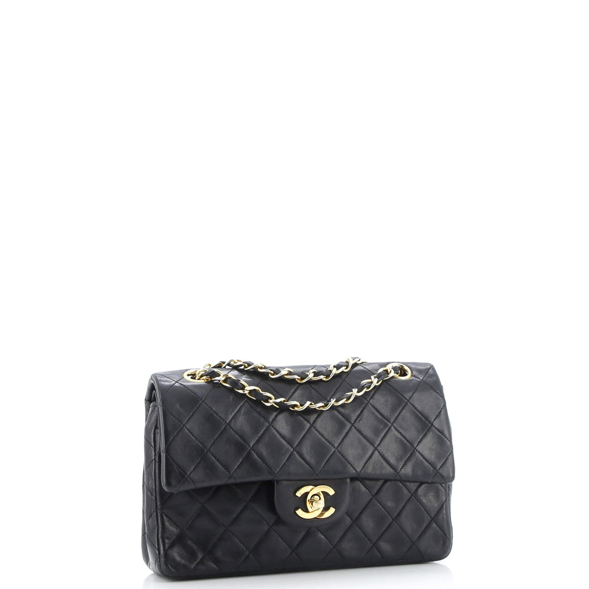 Vintage Classic Double Flap Bag Quilted Lambskin Small