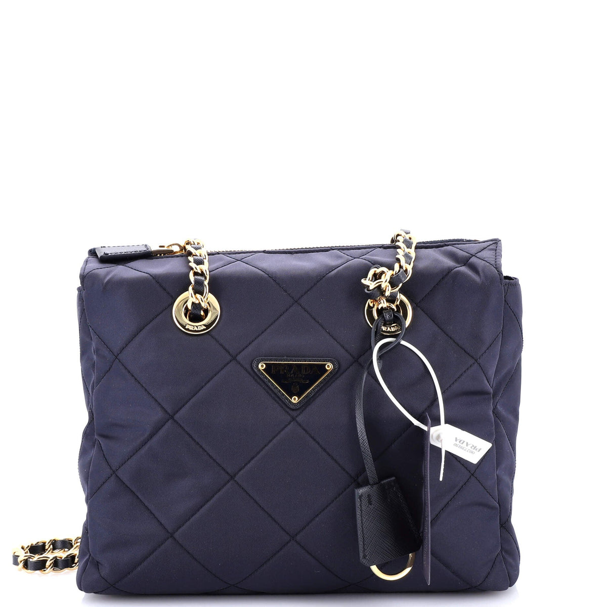 Re-Edition 1995 Chain Tote Quilted Re-Nylon Small