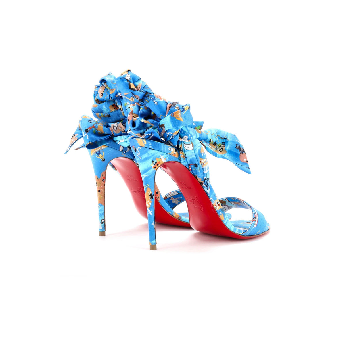 Women's Du Desert Heeled Sandals Printed Satin 100
