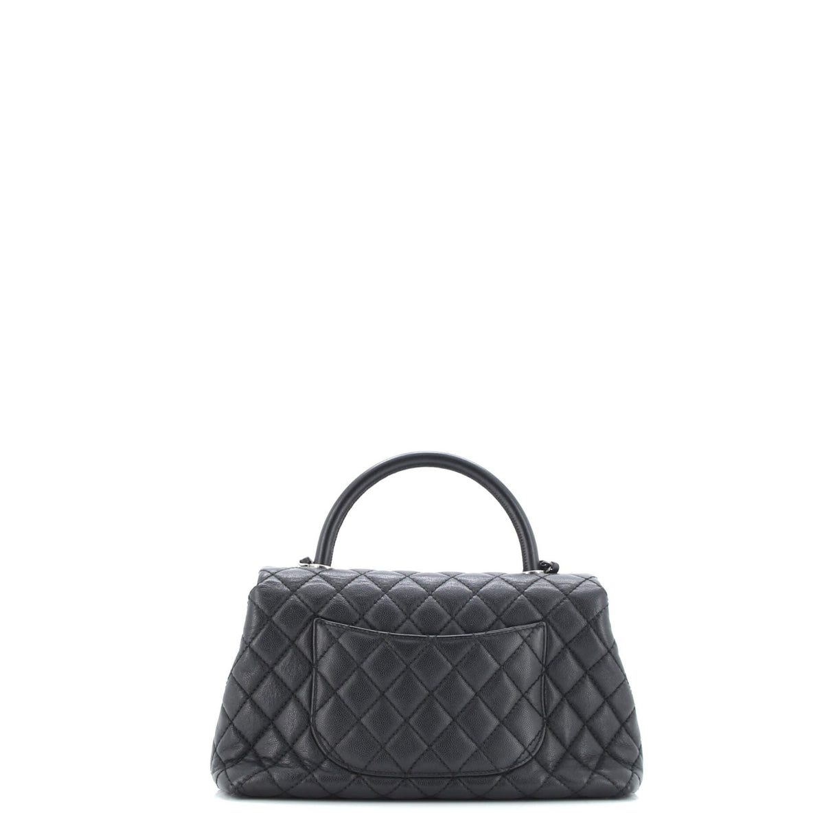 Coco Top Handle Bag Quilted Caviar Small