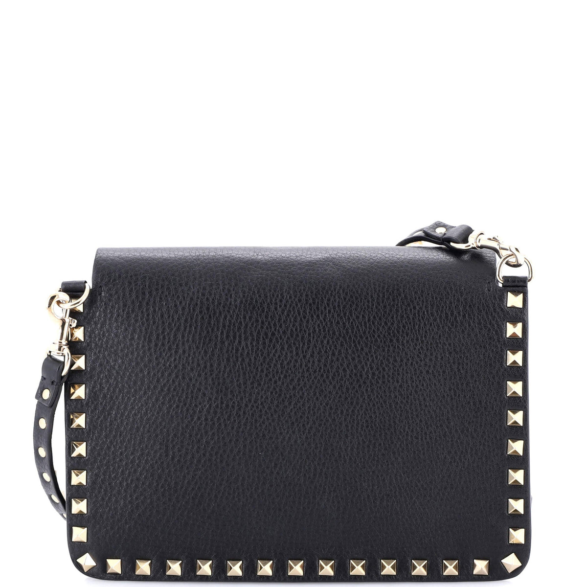 Rockstud Front Handle Flap Bag Leather Small