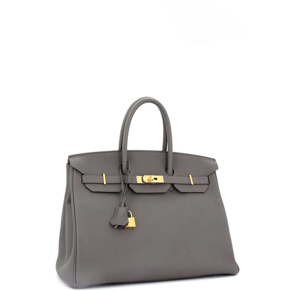 Birkin Handbag Grey Togo with Gold Hardware 35