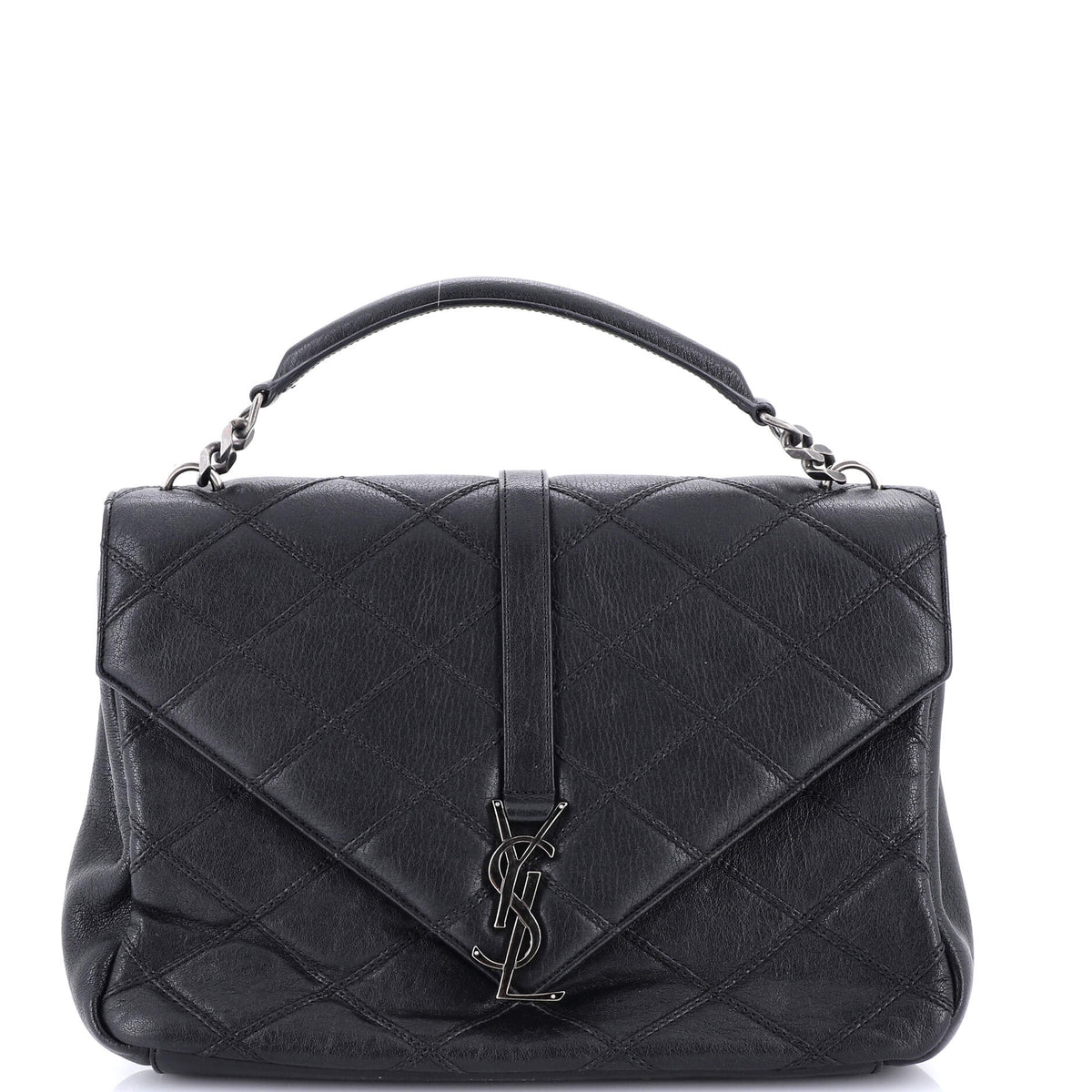 Classic Monogram College Bag Quilted Leather Large
