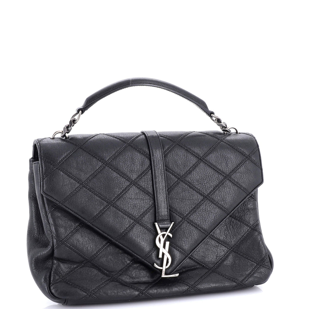 Classic Monogram College Bag Quilted Leather Large