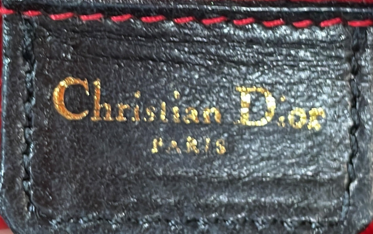 Vintage Lady Dior Bag Cannage Quilt Patent Medium