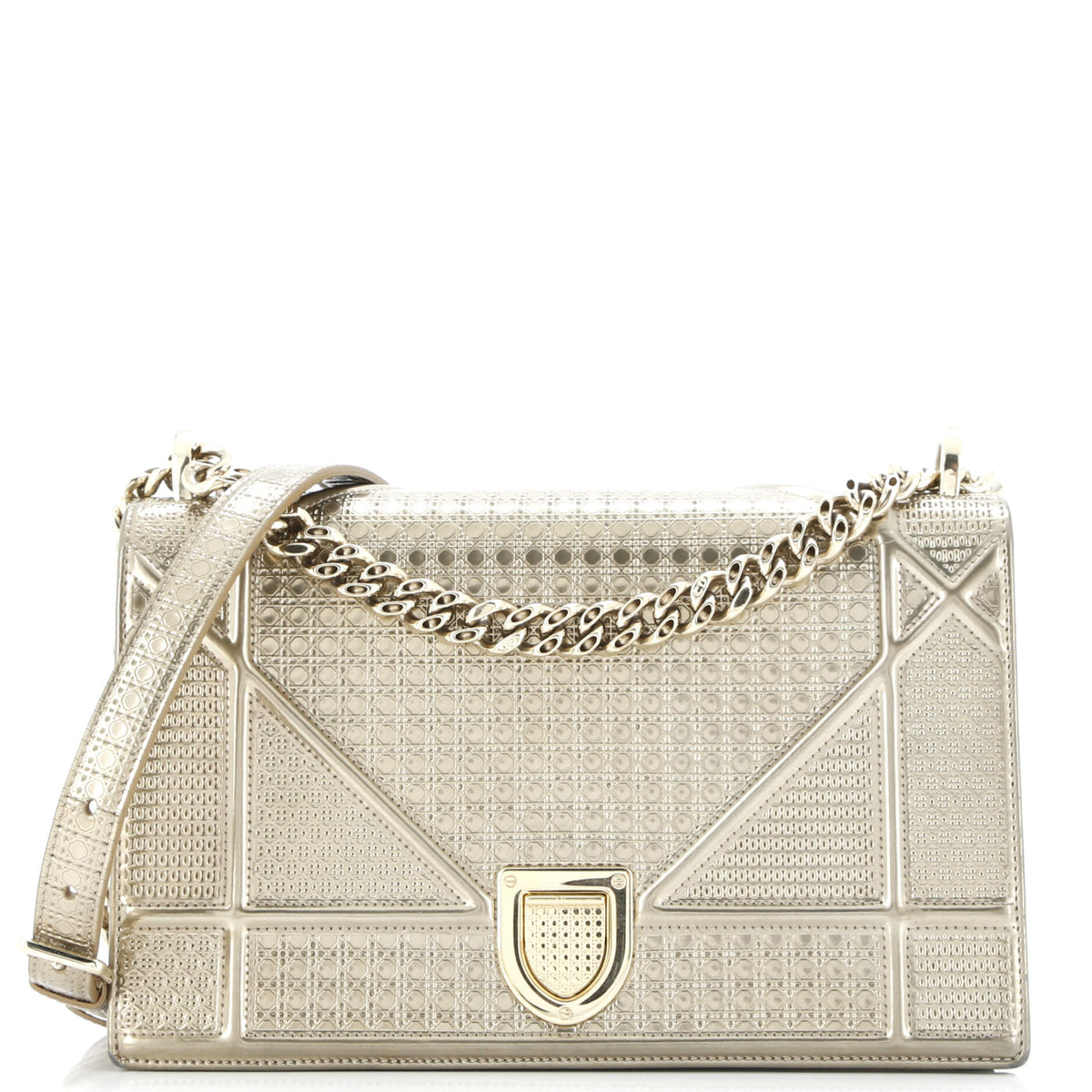 Diorama Flap Bag Cannage Embossed Calfskin Medium
