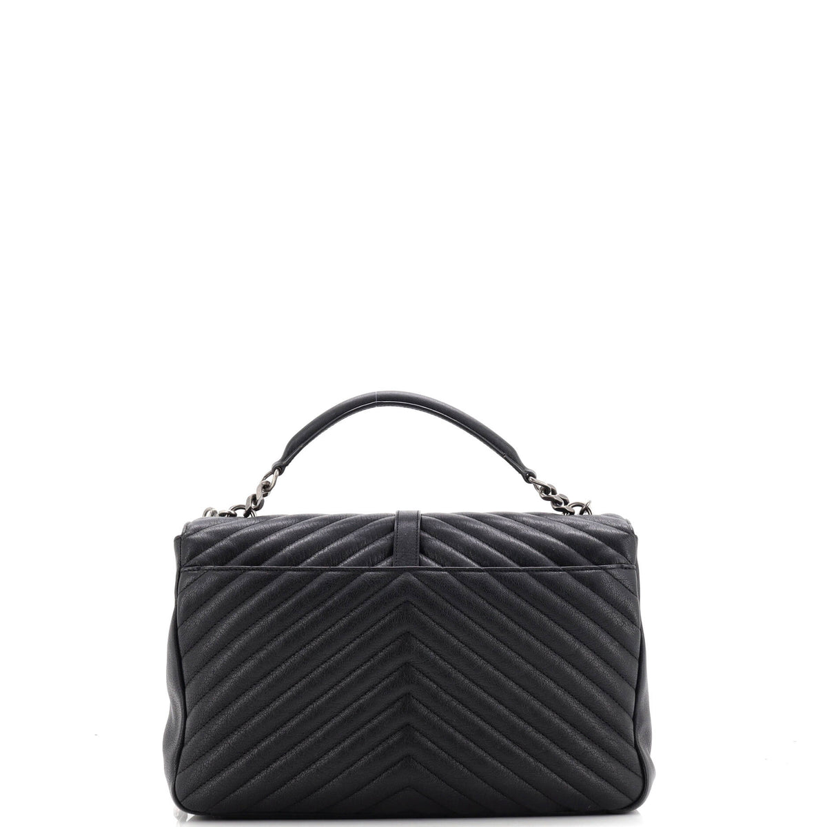 Classic Monogram College Bag Matelasse Chevron Leather Large