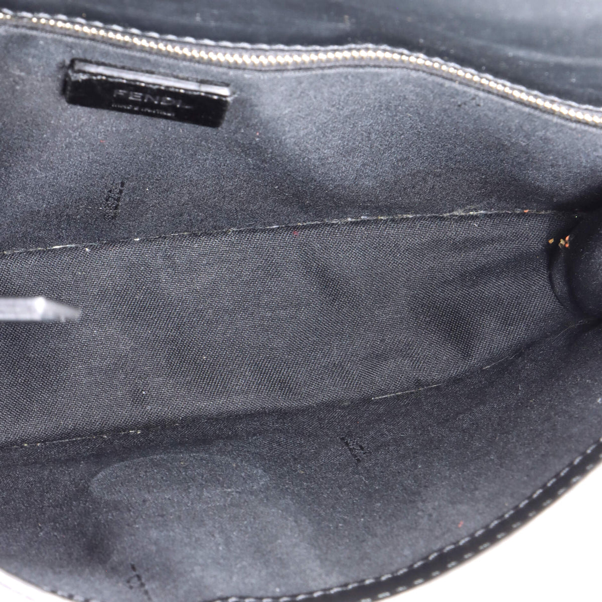 Flat Baguette Crossbody Bag Leather with Zucca Jacquard Medium