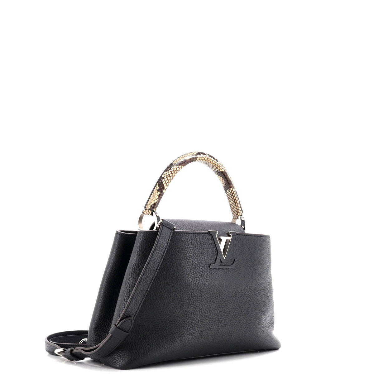 Capucines Bag Leather with Python PM