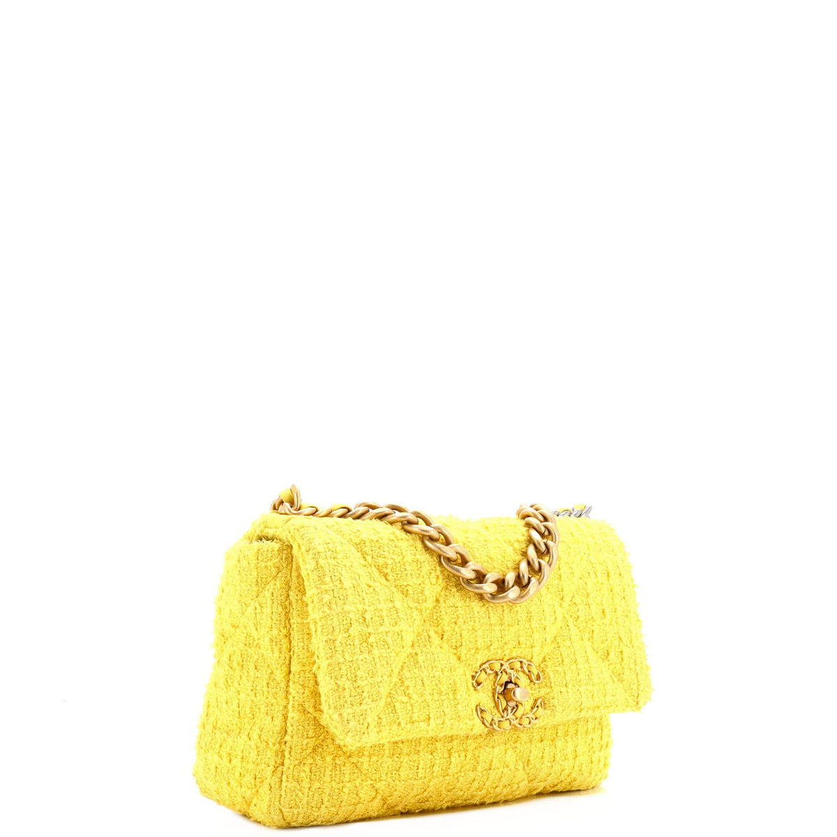 19 Flap Bag Quilted Tweed Medium
