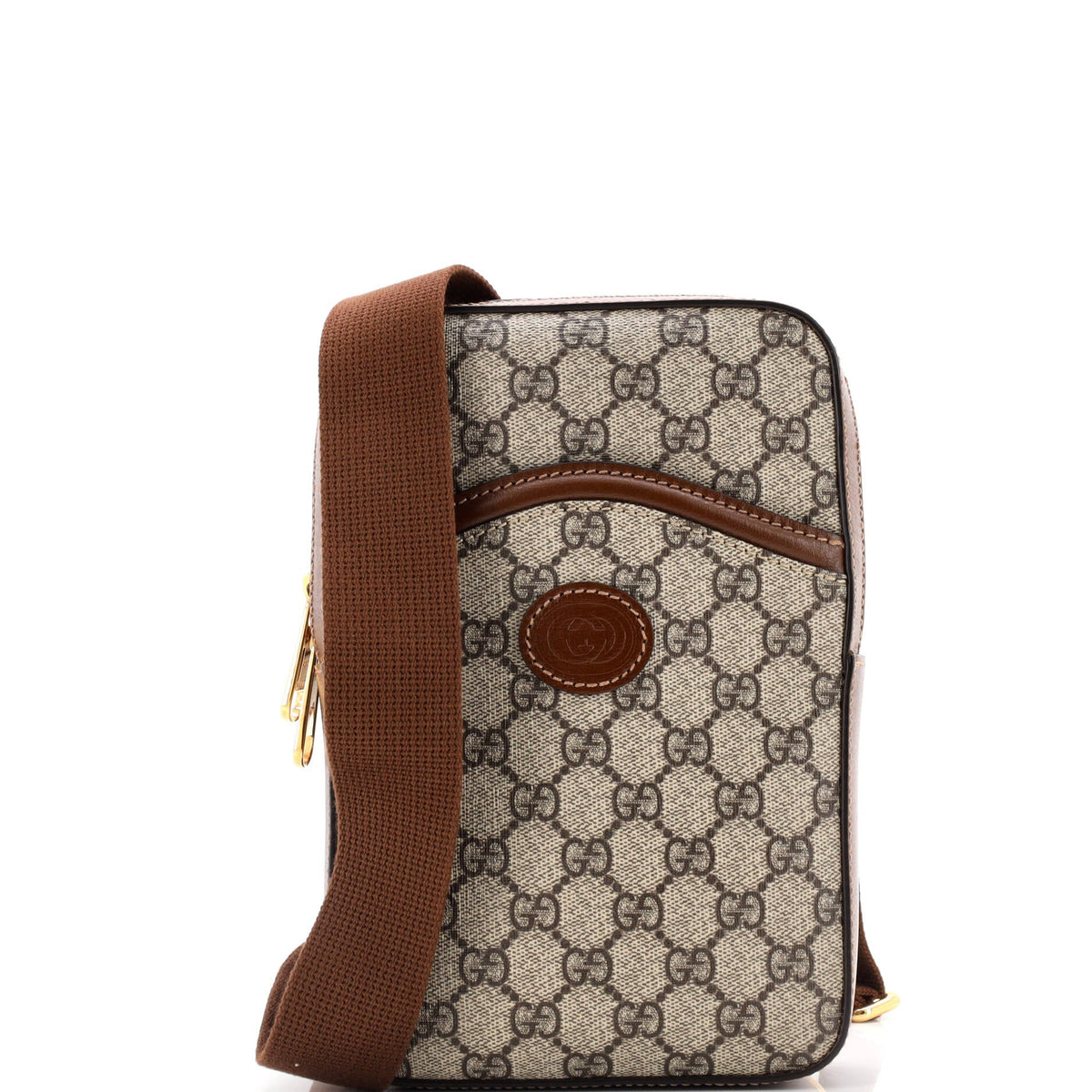 Interlocking G Patch Sling Bag GG Coated Canvas Small