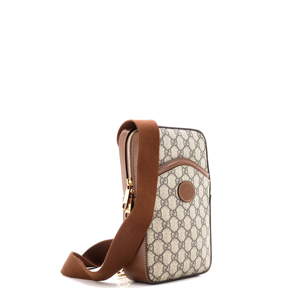 Interlocking G Patch Sling Bag GG Coated Canvas Small
