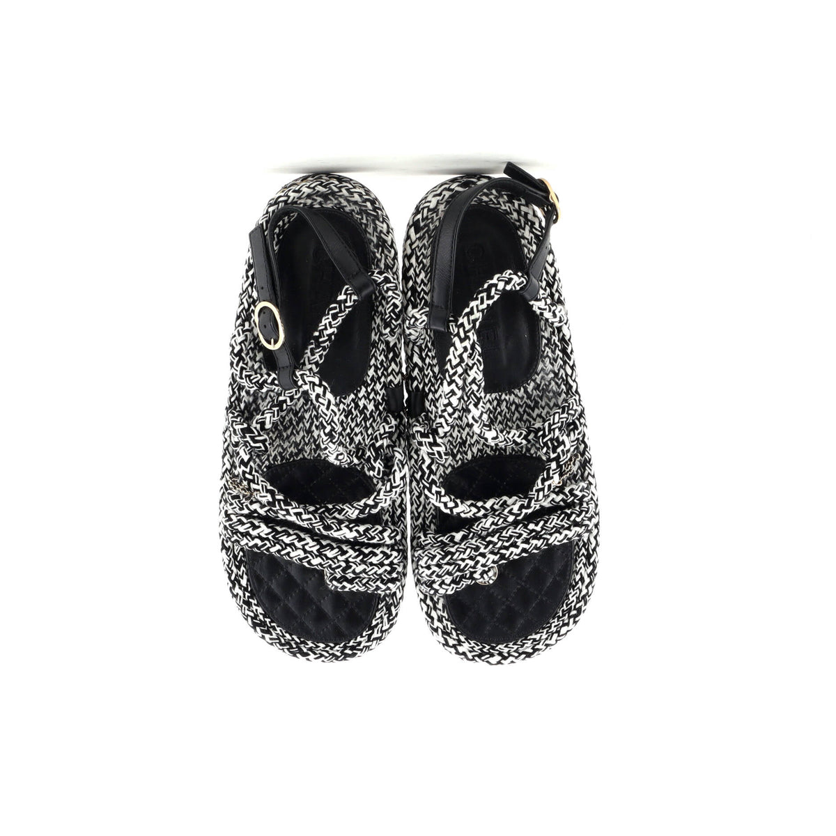 Women's CC Chain Sandals Braided Cord