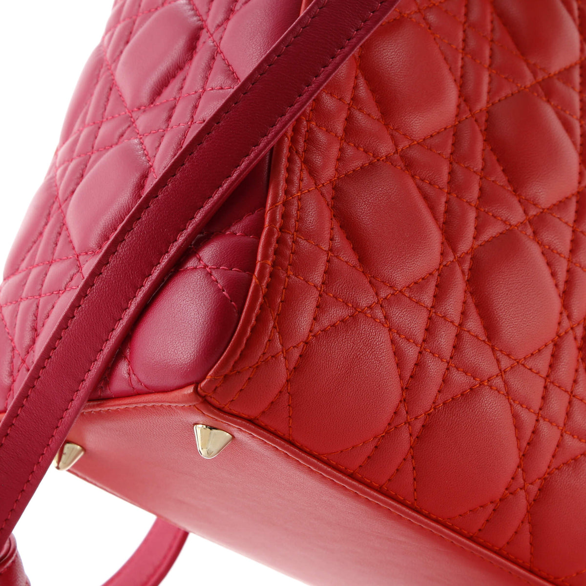 Bicolor Lady Dior Bag Cannage Quilt Lambskin Medium