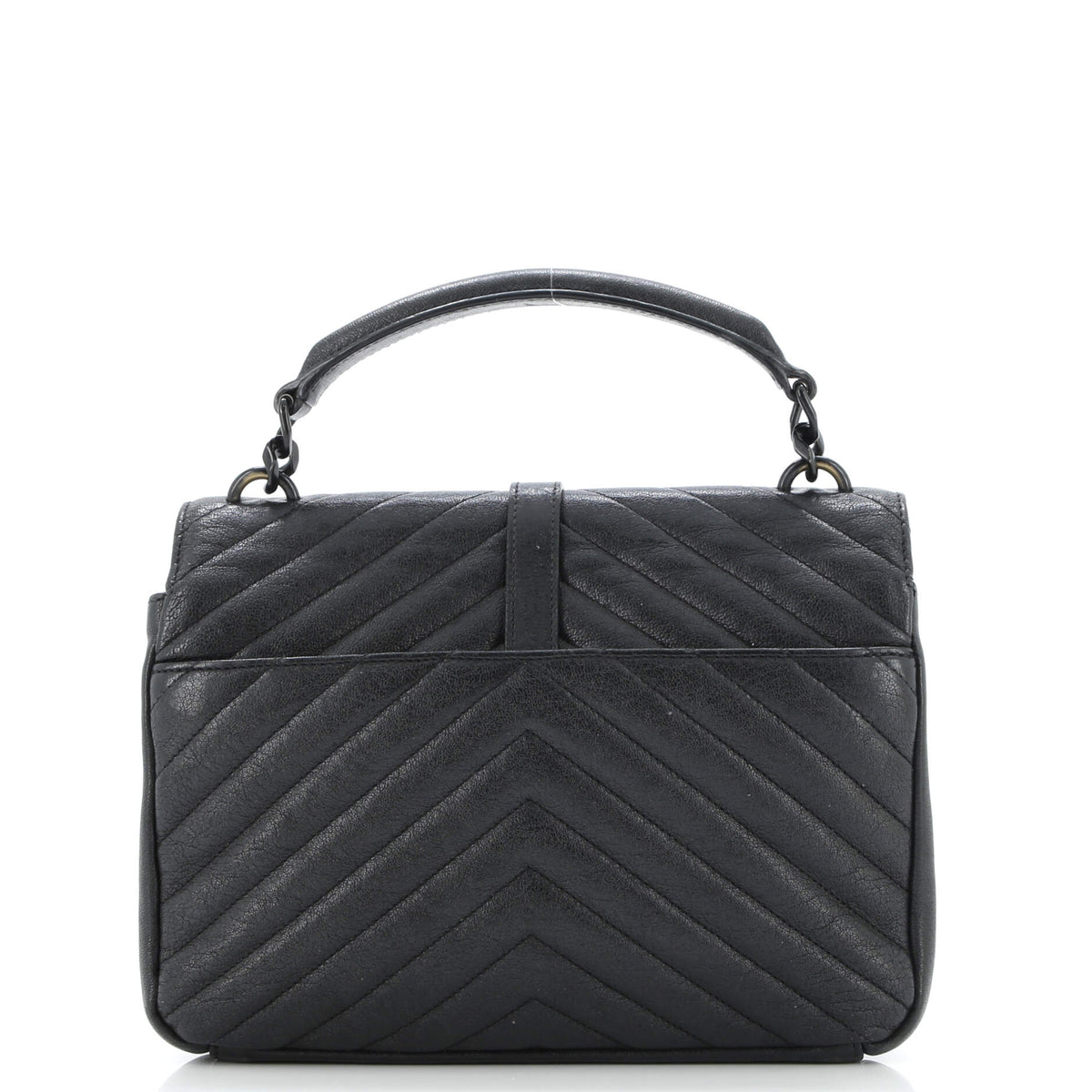 Classic Monogram College Bag Matelasse Chevron Leather Medium