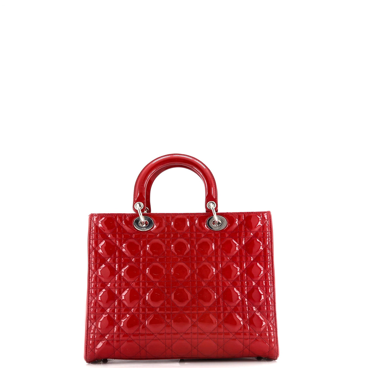 Lady Dior Bag Cannage Quilt Patent Large