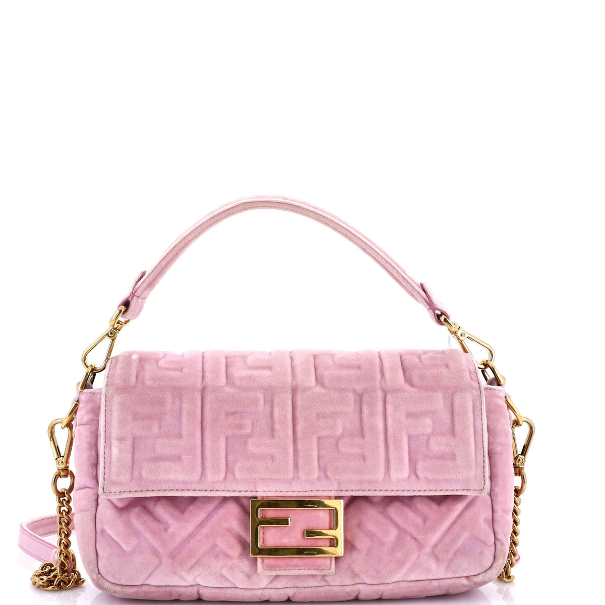 Baguette NM Bag Zucca Embossed Velvet Medium