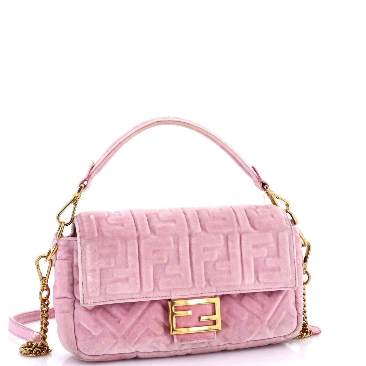 Baguette NM Bag Zucca Embossed Velvet Medium
