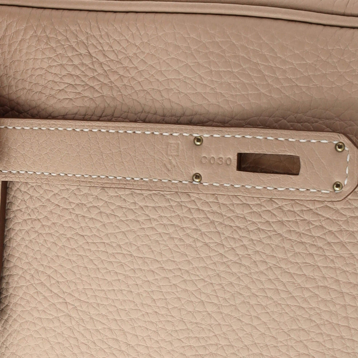 Birkin Handbag Light Clemence with Gold Hardware 35