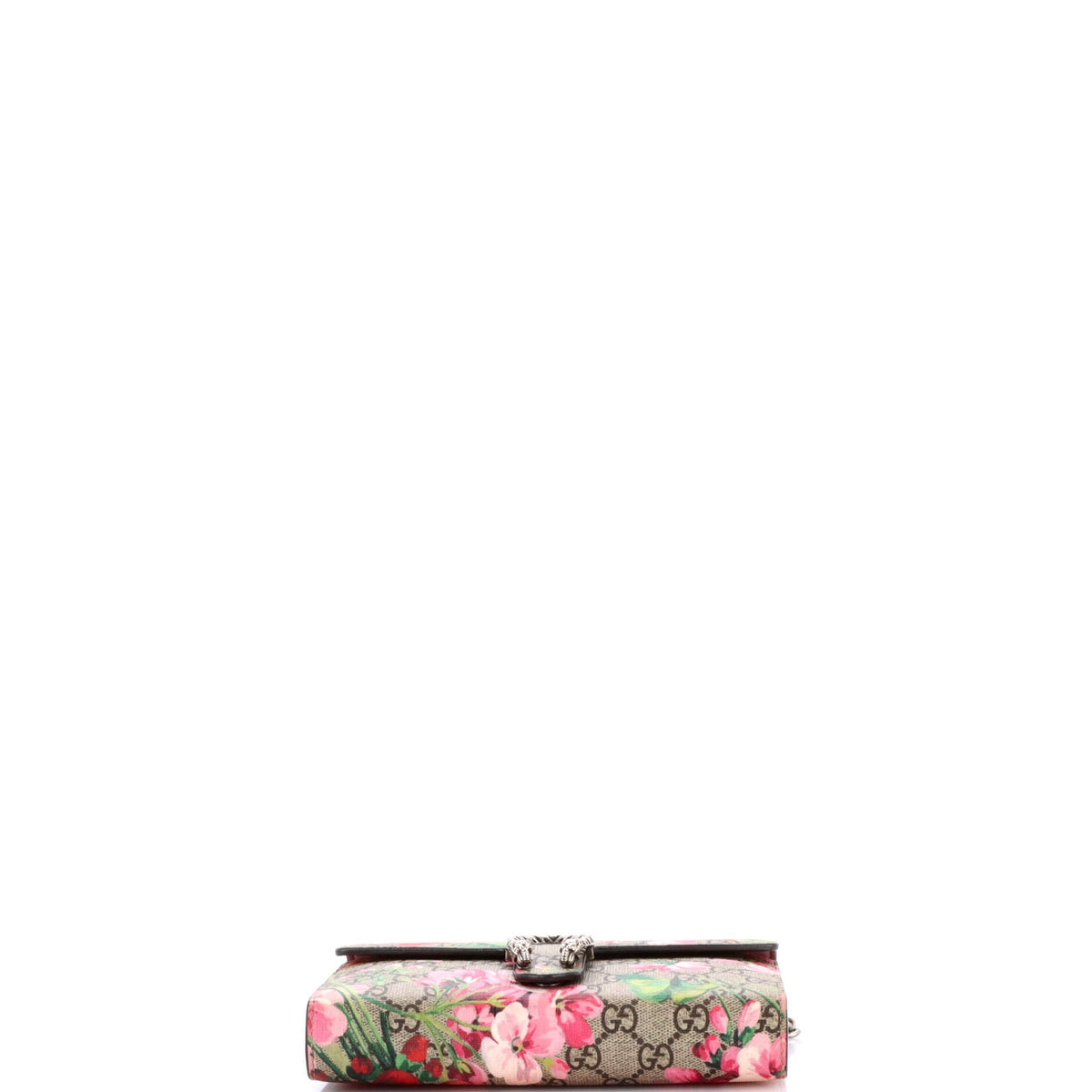 Dionysus Chain Wallet Blooms Print GG Coated Canvas Small