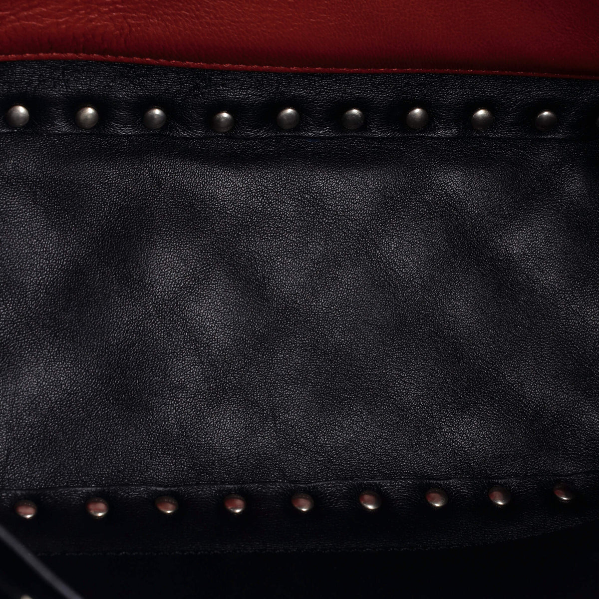 Rockstud Spike Flap Shoulder Bag Quilted Velvet Large
