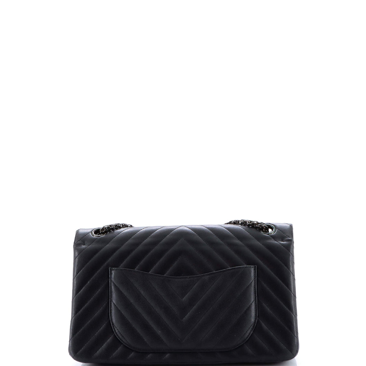 So Black Reissue 2.55 Flap Bag Chevron Sheepskin 226