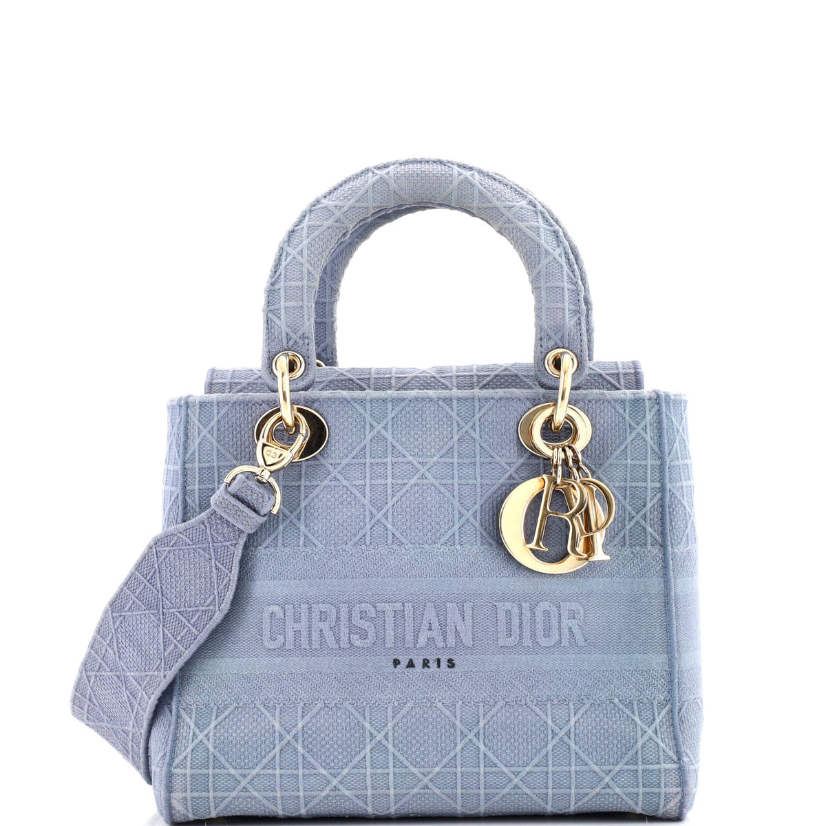 Lady D-Lite Bag Cannage Embroidered Canvas Medium