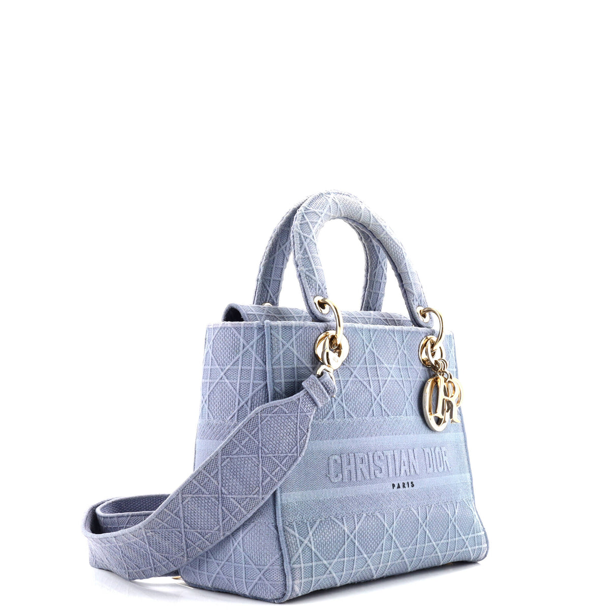Lady D-Lite Bag Cannage Embroidered Canvas Medium