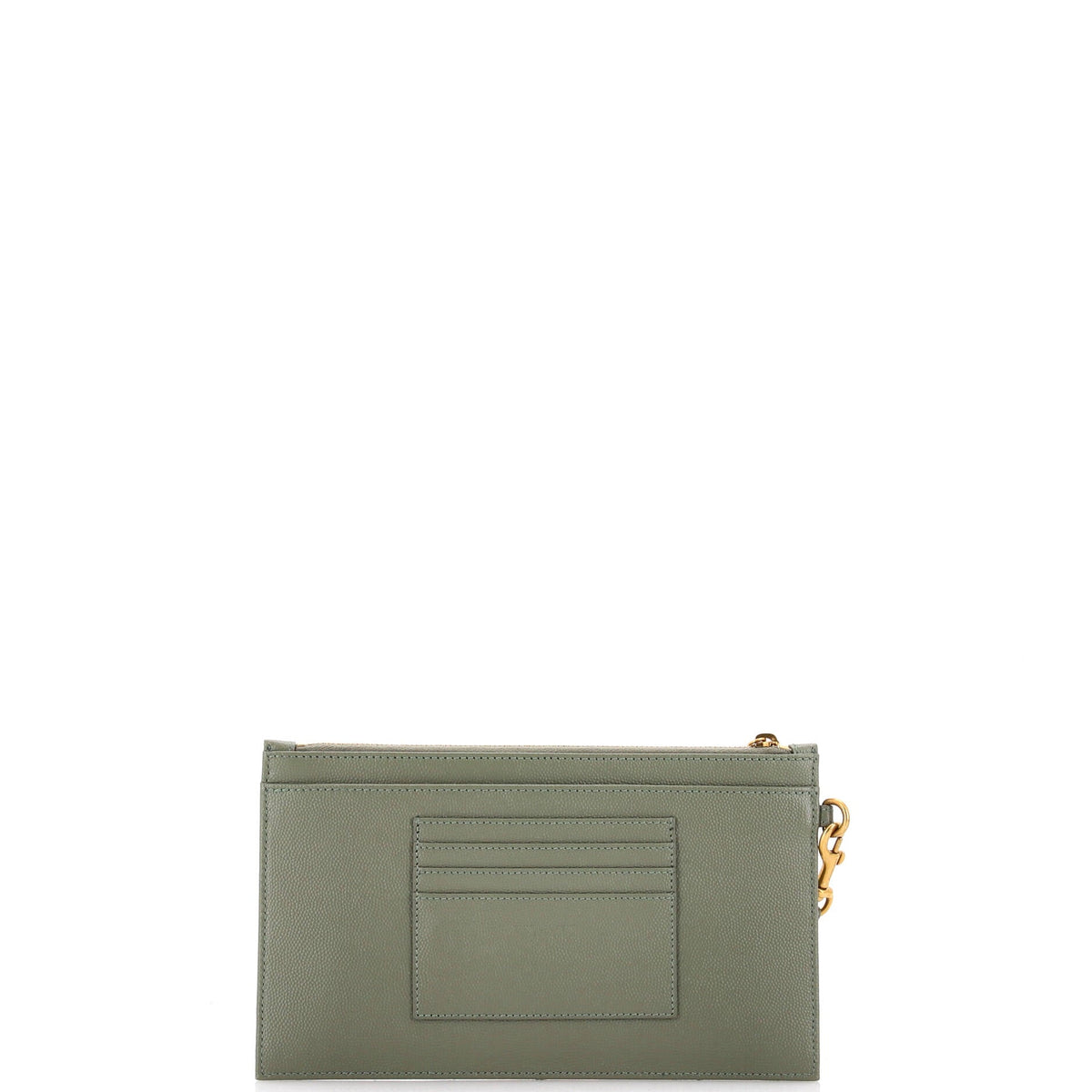 Classic Monogram Zip Bill Pouch Matelasse Chevron Leather Large