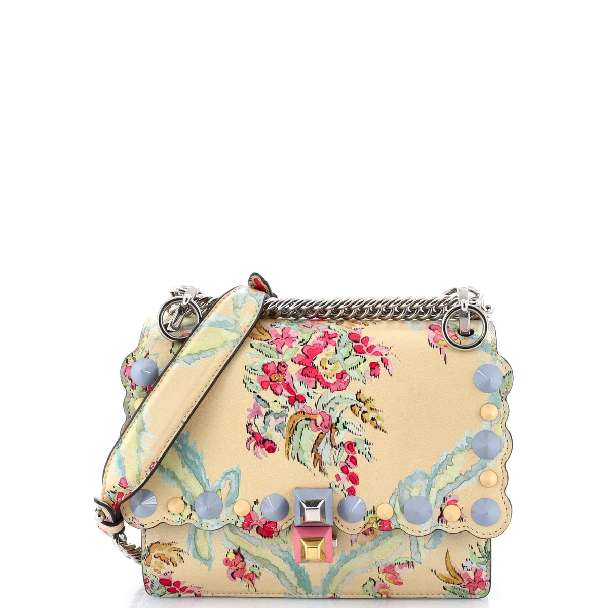 Kan I Bag Embellished Printed Leather Small