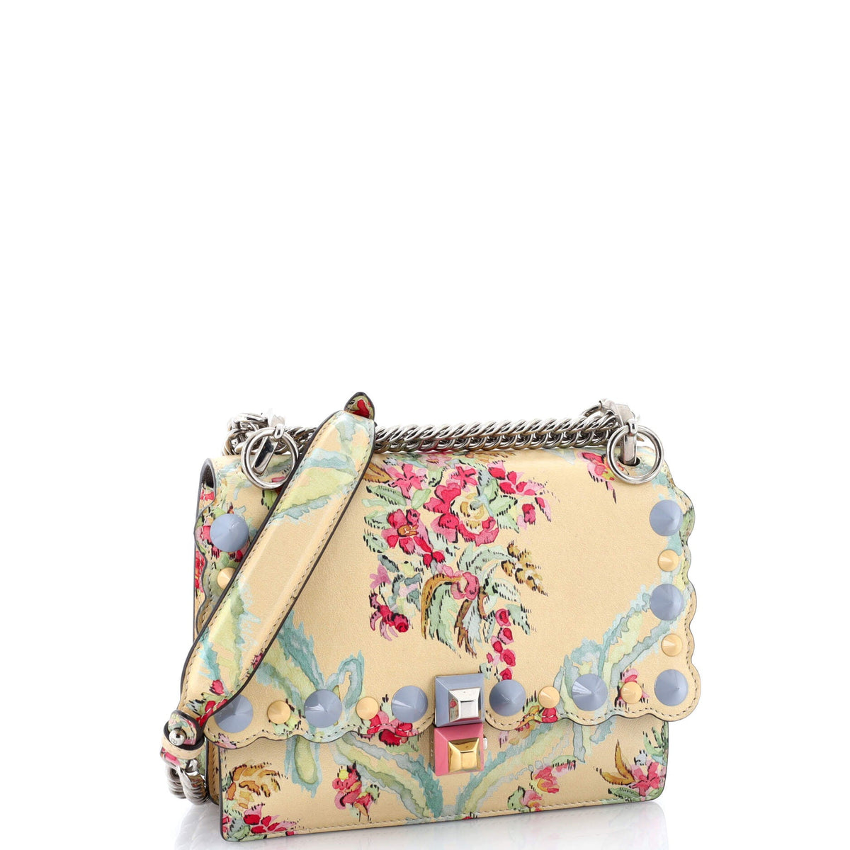 Kan I Bag Embellished Printed Leather Small