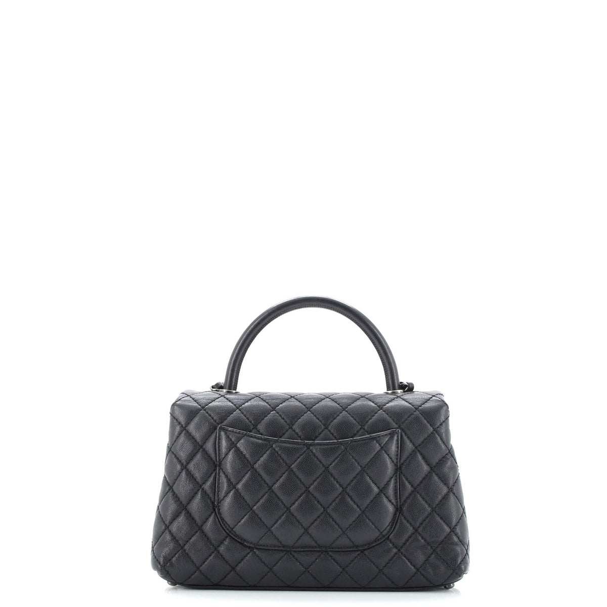 Coco Top Handle Bag Quilted Caviar Small