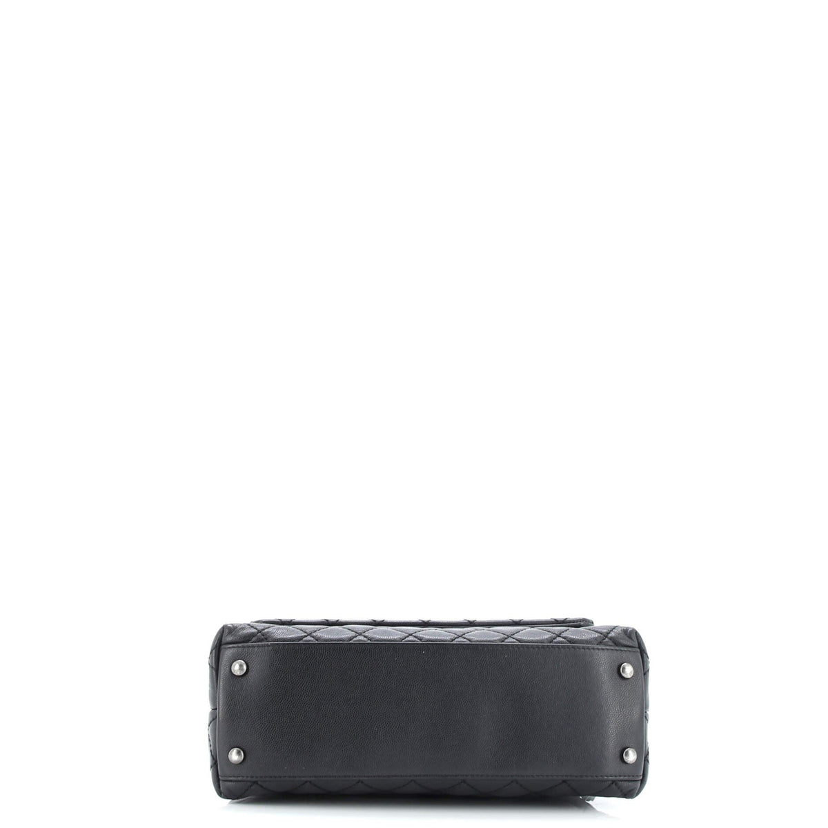 Coco Top Handle Bag Quilted Caviar Small