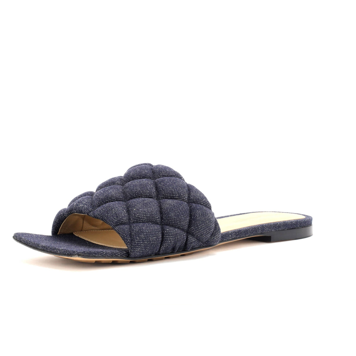Women's The Padded Flat Sandals Quilted Denim
