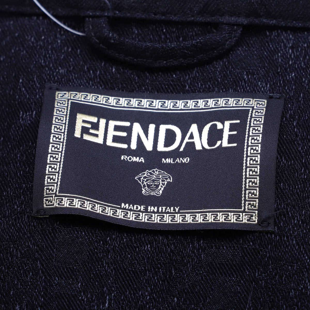 x Versace Fendace Men's Button Up Jacket Denim