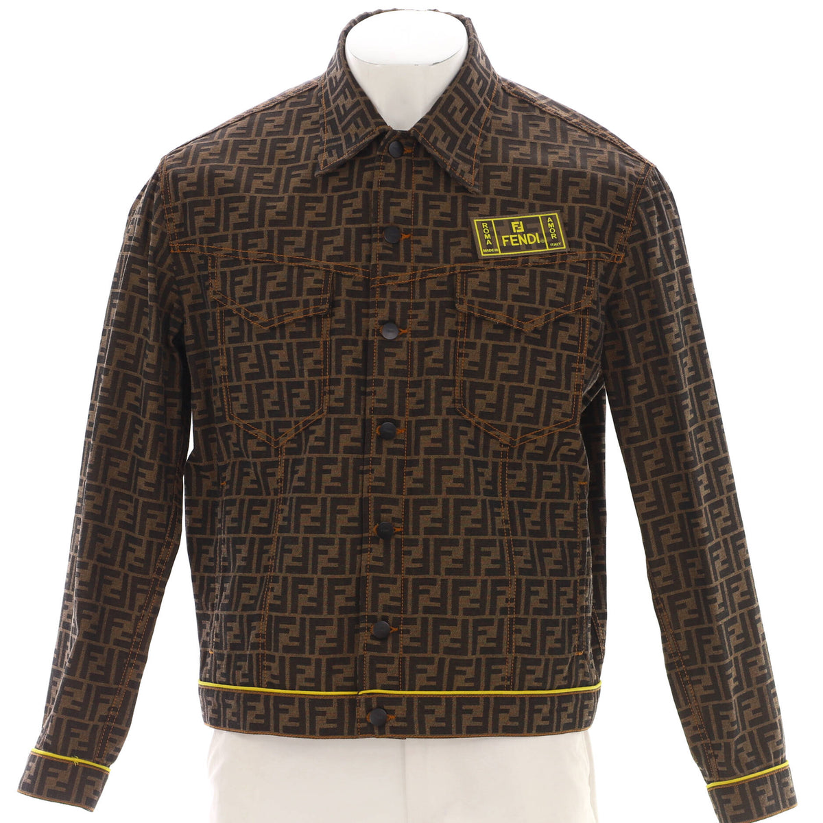Men's Roma Amor Button Up Jacket Zucca Polyester and Cotton