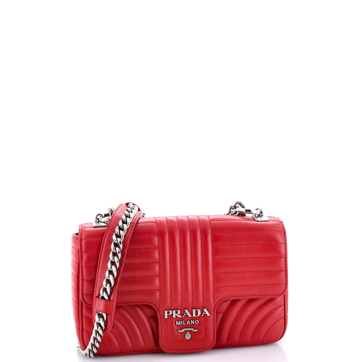 Chain Flap Shoulder Bag Diagramme Quilted Leather Medium