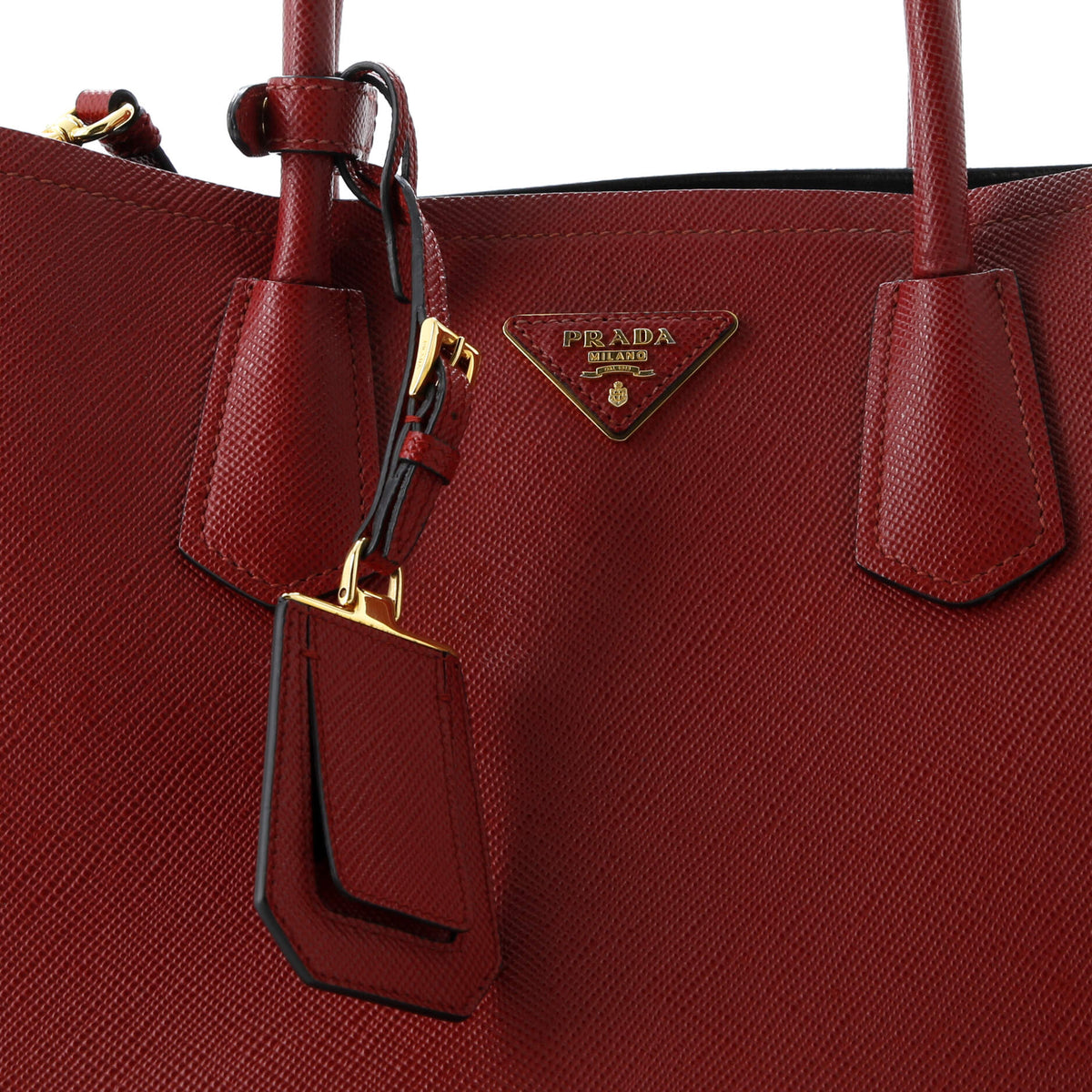 Cuir Double Tote Saffiano Leather Medium