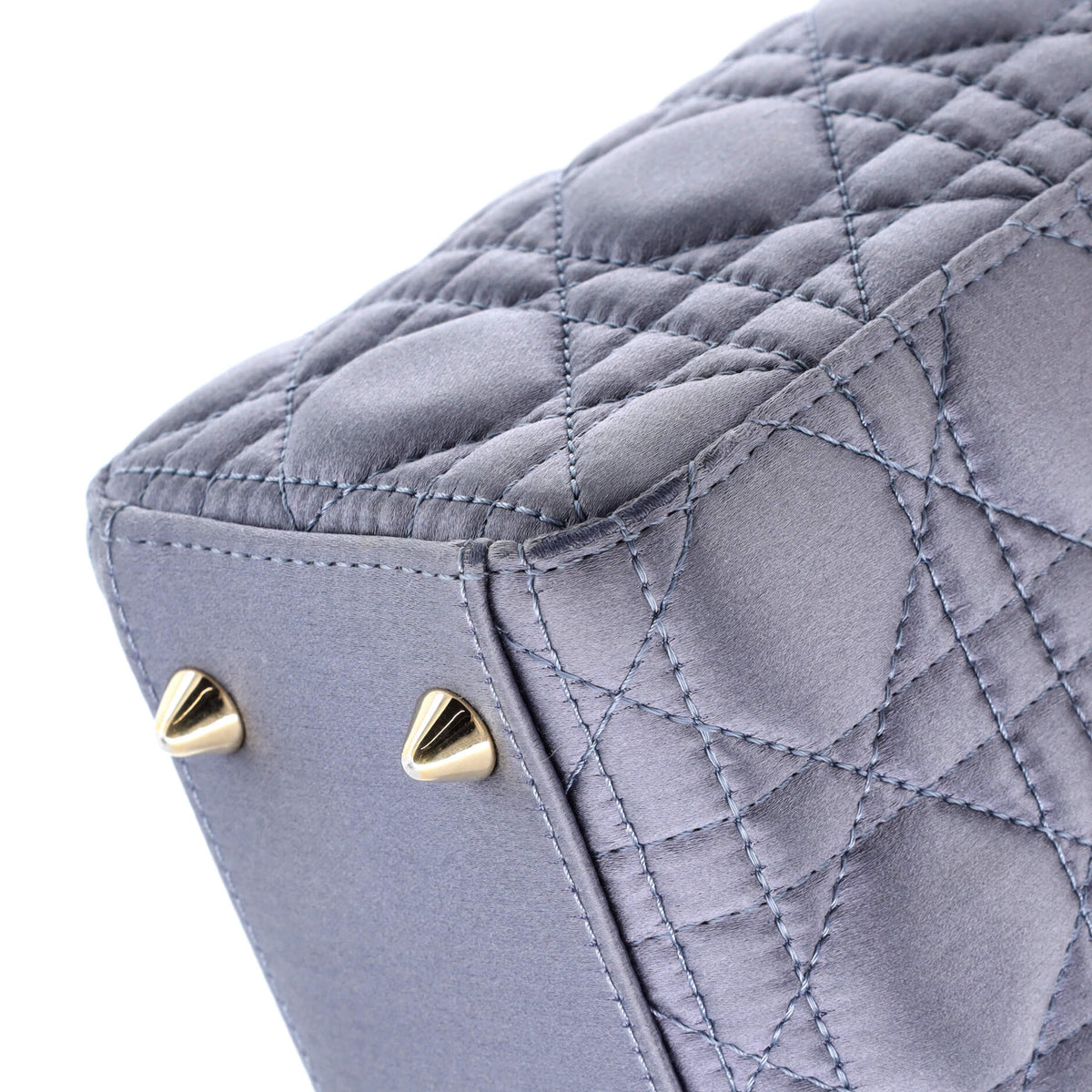My ABCDior Lady Dior Bag Cannage Quilt Satin with Crystal Charms